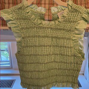 & Other Stories Smocked Crop Top